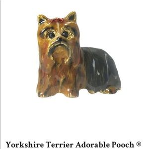 .925 and Enamel Erwin Pearl Yorkie Dog Charm
